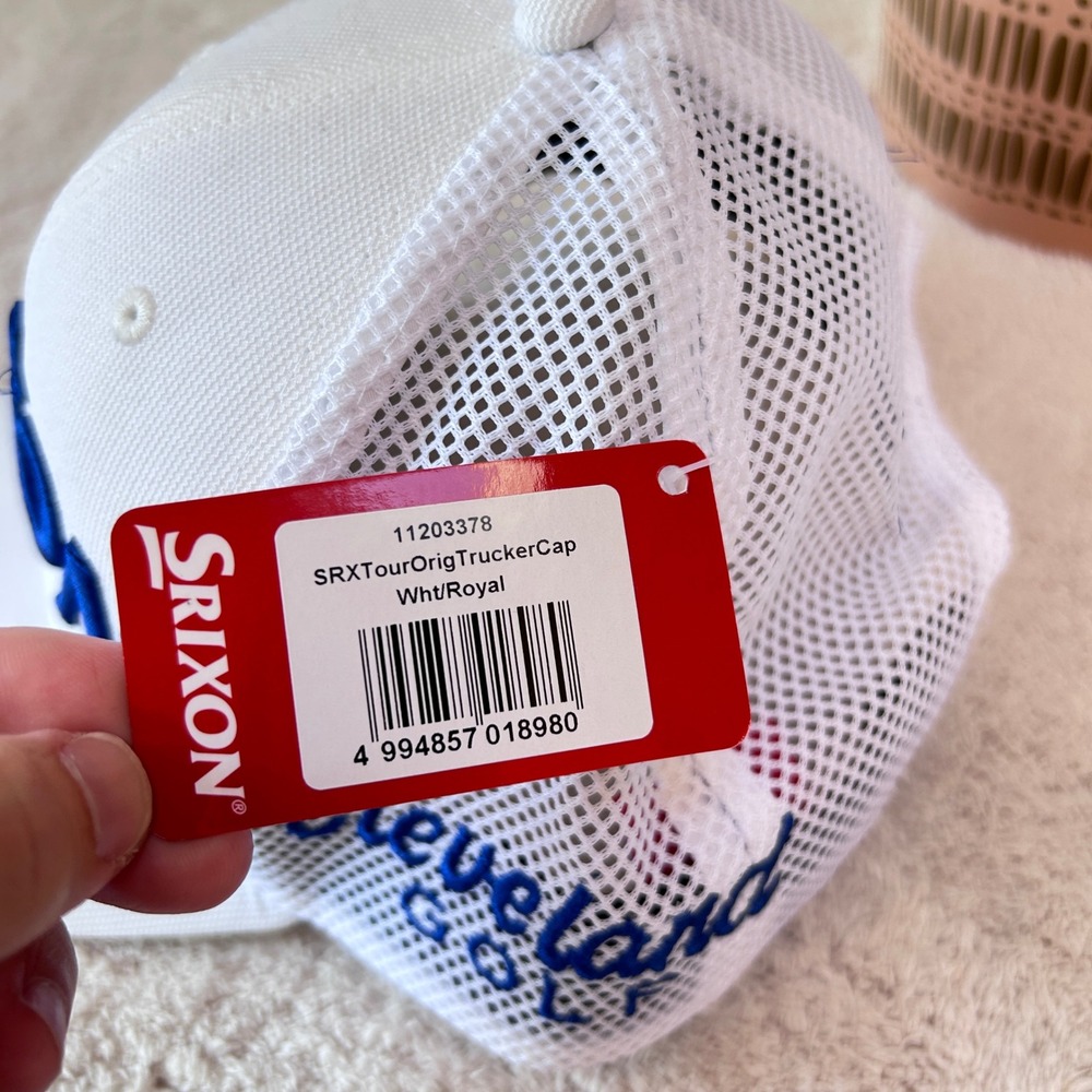 Srixon Tour Original Trucker Cap White Royal Blue Cleveland Golf Hat 11203378 - Picture 6 of 8